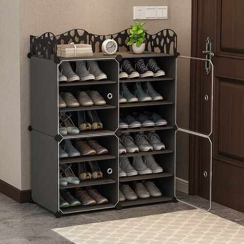 Shoe rack simple large dustproof cabinet storage shelf鞋架