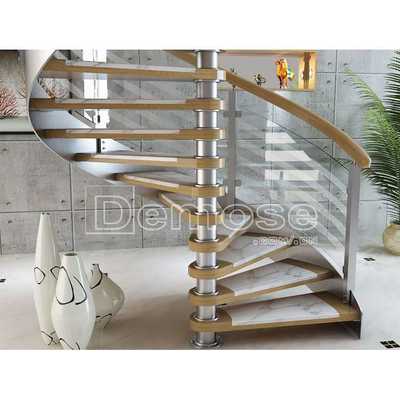 佛山工厂 钢结构楼梯 钢木旋转楼梯 稳固钢架结构螺旋楼梯 别墅