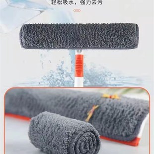 刮玻璃器干湿两用瓷砖卫生间y懒人家用旋转免手洗不锈钢杆清洁拖