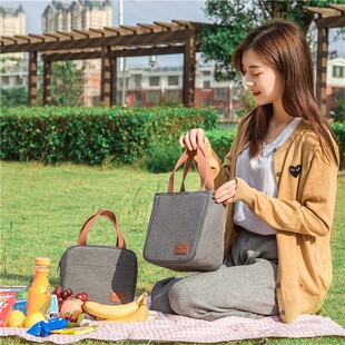 饭盒袋子手提保温包便p当包学生上班带饭包韩式铝箔加厚小号午餐