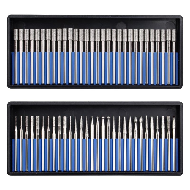 金刚石打磨头mm气动风磨笔套装A圆柱金刚砂电磨头气动合金磨头耐