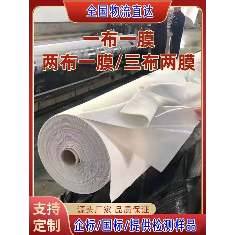 包检测复合土工膜两布一膜防水土工布鱼塘防渗膜蓄水池防水布其他