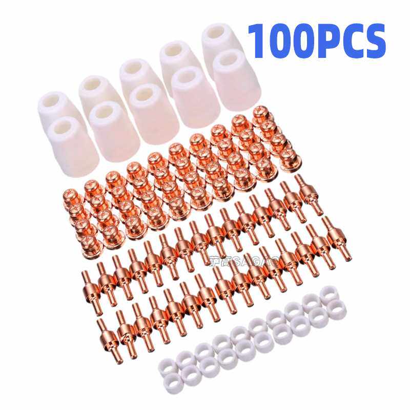 跨境PT31 温州40A等离子切割配件LG40电极喷嘴100PCS保护嘴分流器