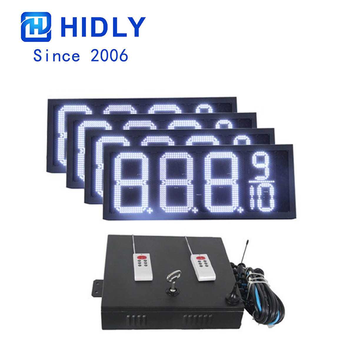 白色油价牌房价牌LED指示牌8889数字板加油站数字显示屏