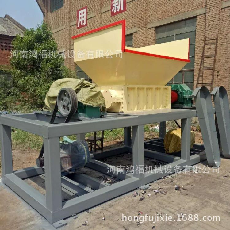 大型金属压块双轴破碎机 塑料矿泉水瓶再生撕碎机 蛇皮袋撕碎机