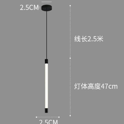 北欧设计师样板房卧室床头柜灯吧台岛台前台长筒楼梯简约吊线吊灯