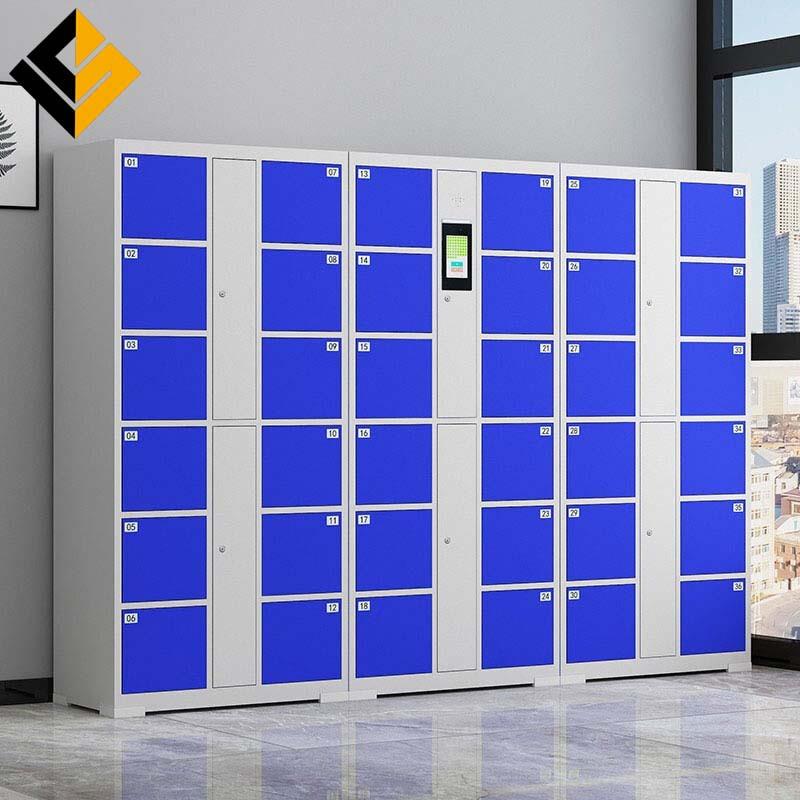 超市寄存柜电子存包柜人脸识别条码指纹刷卡微信商场智能储物柜