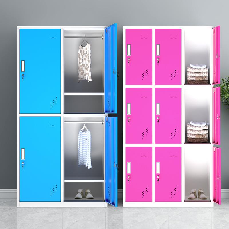 彩色更衣柜员工储物柜健身房存包柜浴室换衣柜学校书包柜员工柜子