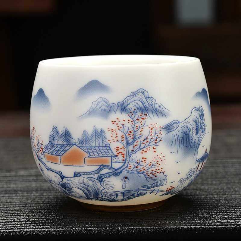 新款手绘茶杯陶瓷羊脂玉主人杯单杯功夫茶杯个人专用闻香杯品茗杯,电子元器件市场,其它元器件,淘宝优惠券,粉丝福利购,淘宝优惠卷
