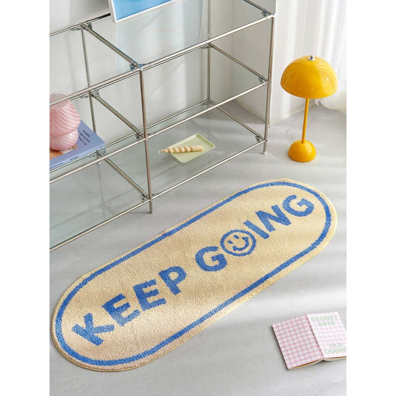 家用卧室床边长条装饰仿羊绒地毯现代简约衣帽间客厅沙发地垫飘窗