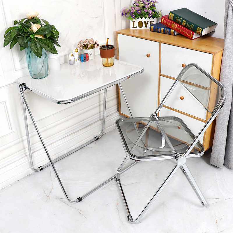 北欧亚克力透明折叠桌水晶椅子简约现代家用卧室阳台桌椅便携桌子,基础建材,脚轮/万向轮,淘宝优惠券,粉丝福利购,淘宝优惠卷