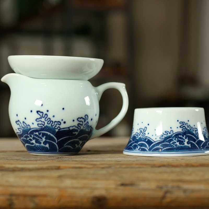 亦紫陶功夫茶具  陶瓷茶海 零配手绘公道杯 带把 手工粉彩荷塘,基础建材,脚轮/万向轮,淘宝优惠券,粉丝福利购,淘宝优惠卷