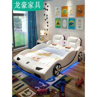NRFQ063 儿童床男孩带护栏单人床1.5米卡通实木多功能女孩1.2跑车