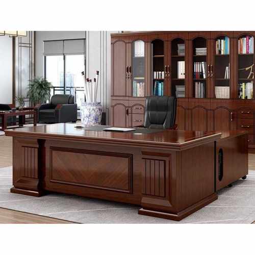 简约办公桌老板桌总裁桌经理桌董事长大班台单人办公桌椅组合家具