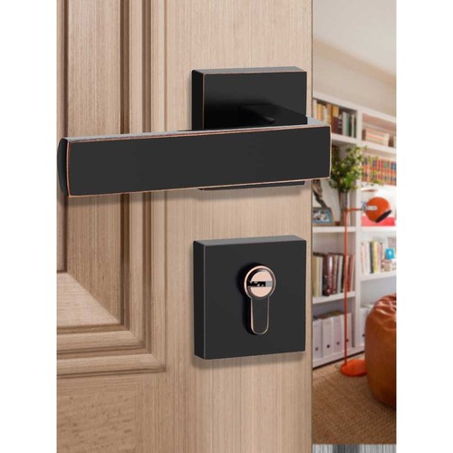 哥爵士卧室房门锁室内门锁简约美式实木门静音分体锁卫生间门把手