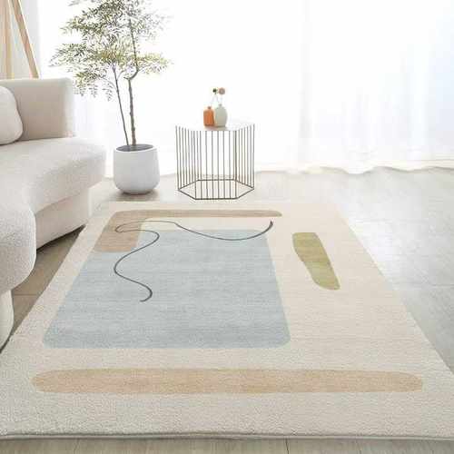 轻奢客厅沙发毯日式侘寂风家用卧室床边毯家用防滑地毯阳台飘窗垫