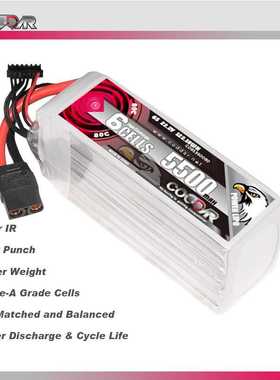 鹰氪CODDAR 5500MAH 6S 22.2V 80C 7寸8寸航模FPV 固定翼锂电池