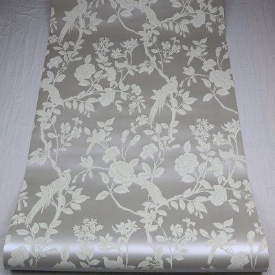 维思戴克进口墙纸现货纯纸换鸟新中式背景墙卧室客厅玄关高档壁纸