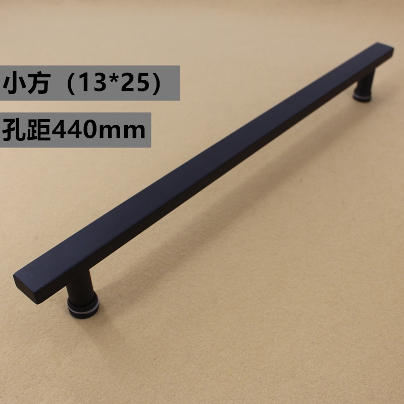 不锈钢3b04浴室玻璃门把手扁方淋浴房单面孔距440mm隔断移门拉手