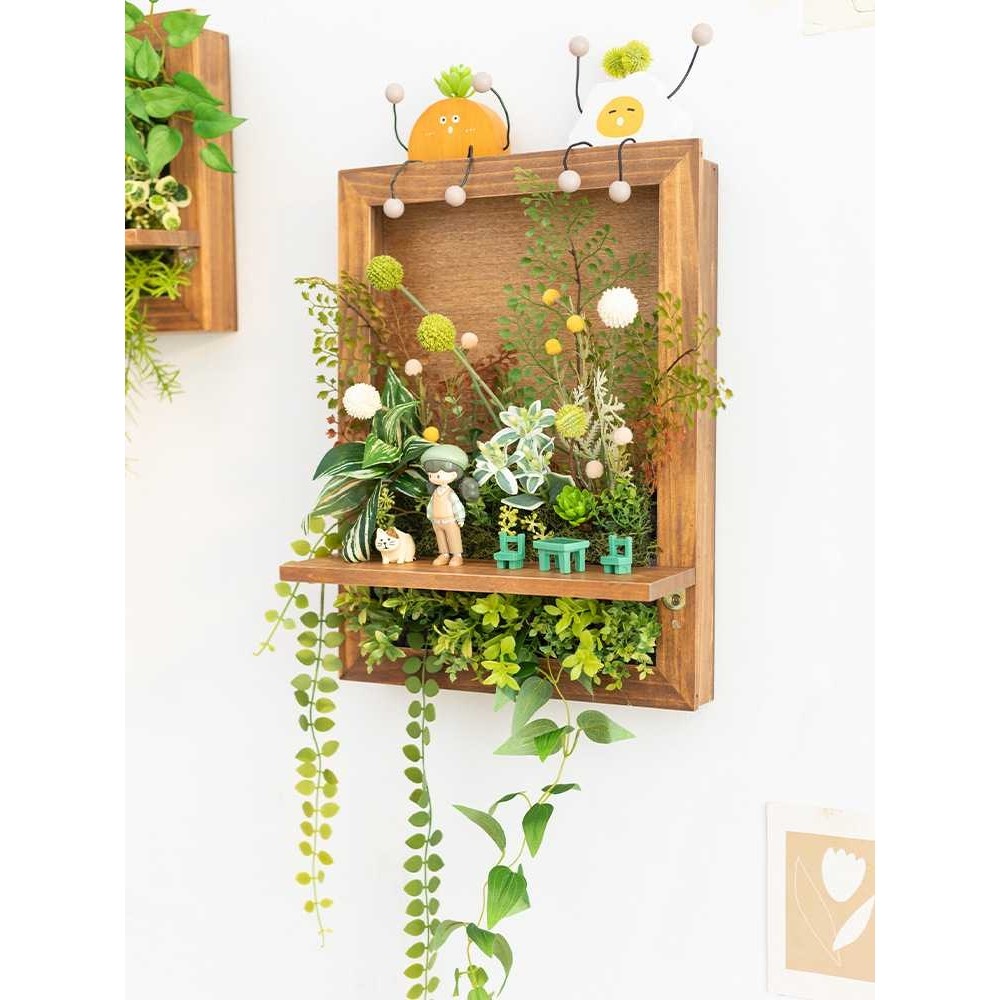 斯依 仿真绿植玄关挂件高级感墙上装饰花园民宿餐桌画框遮挡置物