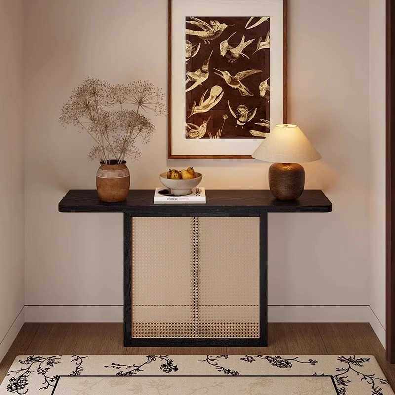 侘寂风实木玄关桌民宿装饰靠墙条案新中式入户复古玄关台柜条几,电子元器件市场,其它元器件,淘宝优惠券,粉丝福利购,淘宝优惠卷