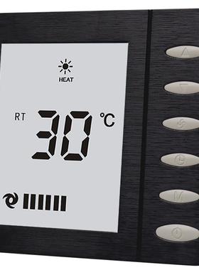 海际BC109C黑色中央空调温控器开关 86型智能中央空调开关面板