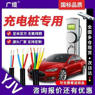 95平方家裝 阻燃純銅芯充電樁電纜 廣纜國標BVR銅線電線50