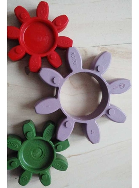 KTR ROTEX GS48红色绿色八瓣角梅花弹性垫体PUR/TEEE减震缓冲胶圈