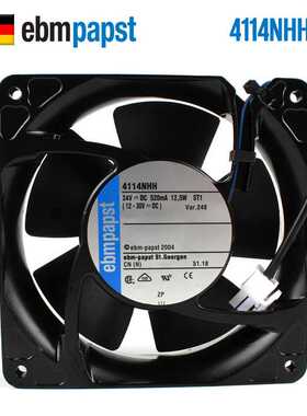 4114NHH全新德国ebmpapst 12038 24V 0.52A 轴流风机 变频器风扇