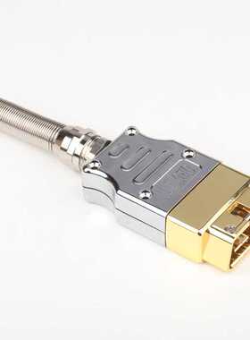 通用型金属OBD公头连接器合金材质炫贵黄装配式16针OBD2诊断接口