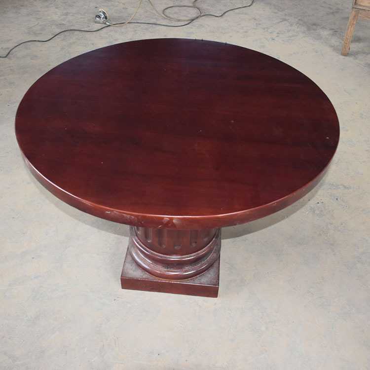 可定制简约老榆木实木圆桌餐桌 仿古客厅家具餐桌茶室茶桌