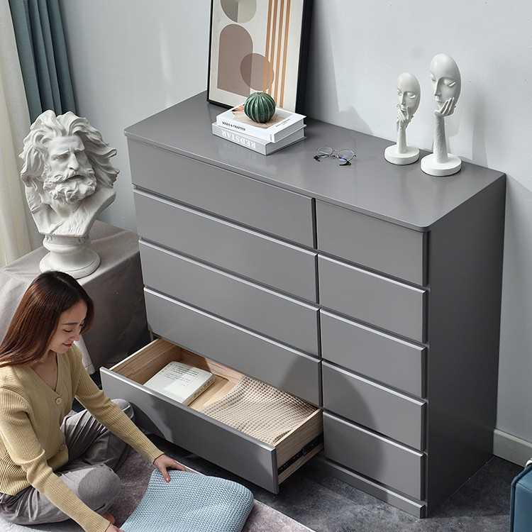 五斗柜美式轻奢大抽屉柜实木收纳柜卧室储物柜客厅柜子五斗橱矮柜