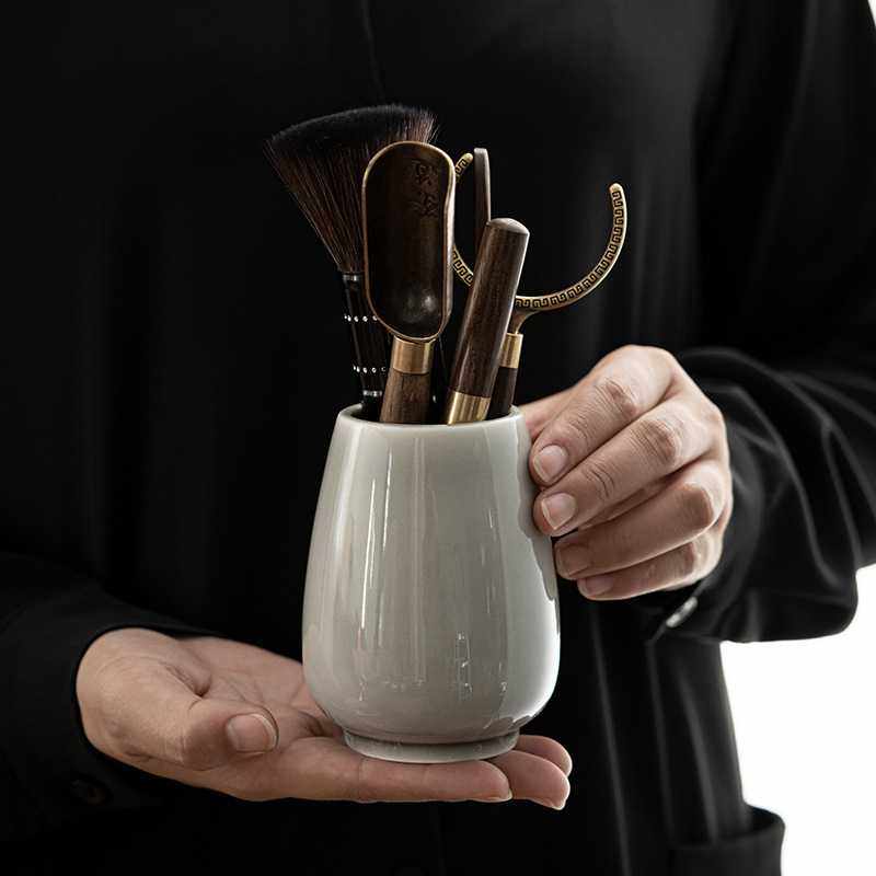 冰灰釉功夫茶具陶瓷配件黑檀木茶道六君子日式家用茶刀茶勺礼品,电子元器件市场,其它元器件,淘宝优惠券,粉丝福利购,淘宝优惠卷