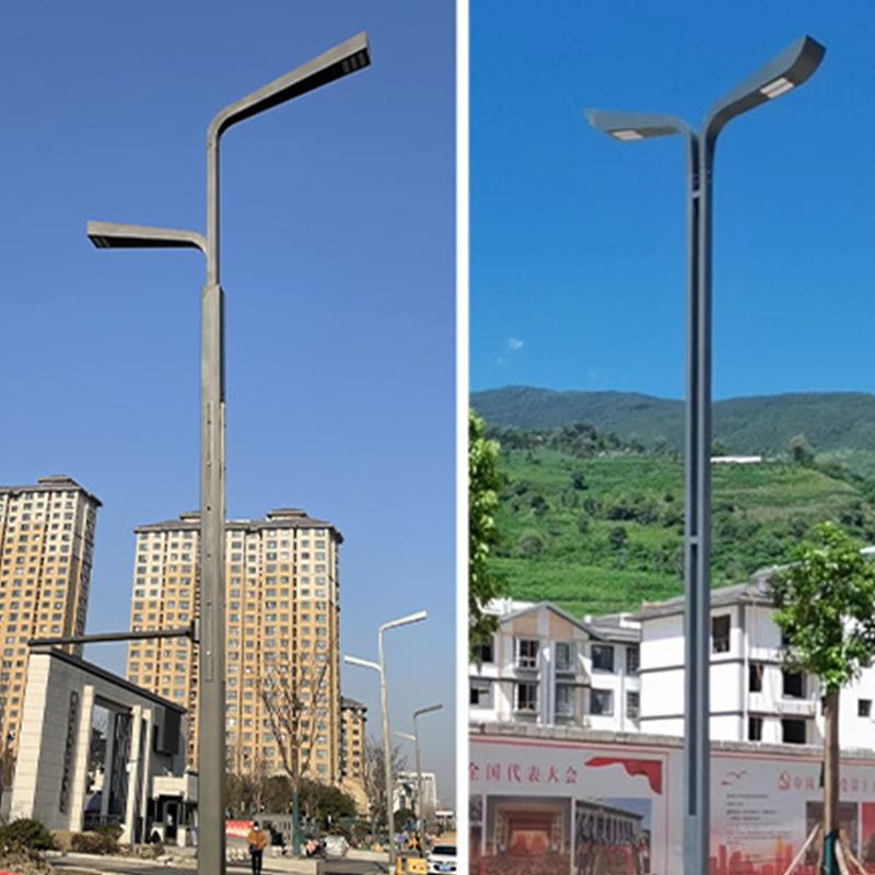 厂家直销户外市电路灯新农村6米道路照明灯防水单臂一体化高杆灯