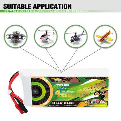 CODDAR鹰氪20000MAH 4S 14.8V 80C航模植保机10寸13寸穿越机锂电