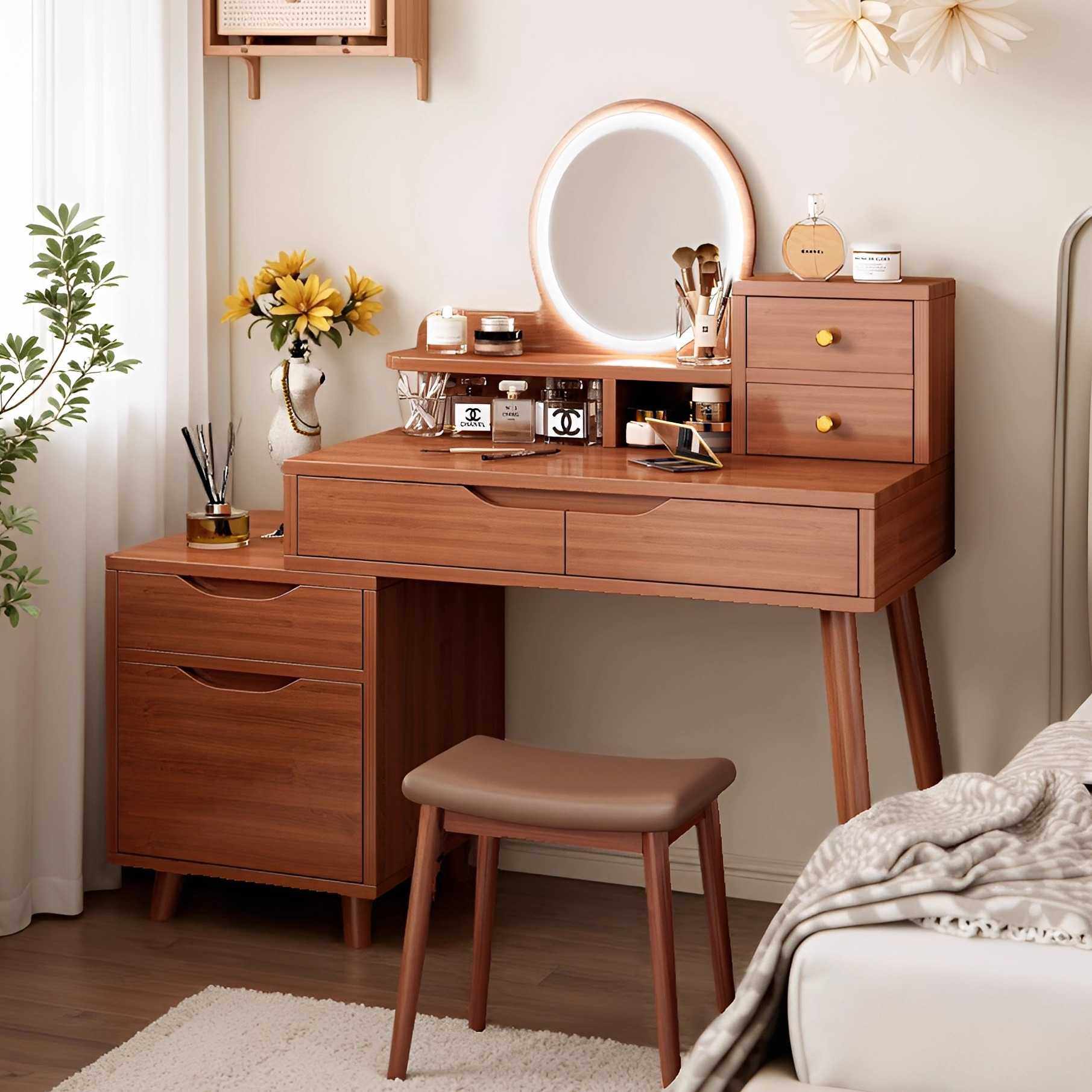 梳妆台斗柜一体小户型卧室床边书桌新款复古风可伸缩化妆桌镜组合,玩具/童车/益智/积木/模型,垂直悬浮玩具,淘宝优惠券,粉丝福利购,淘宝优惠卷