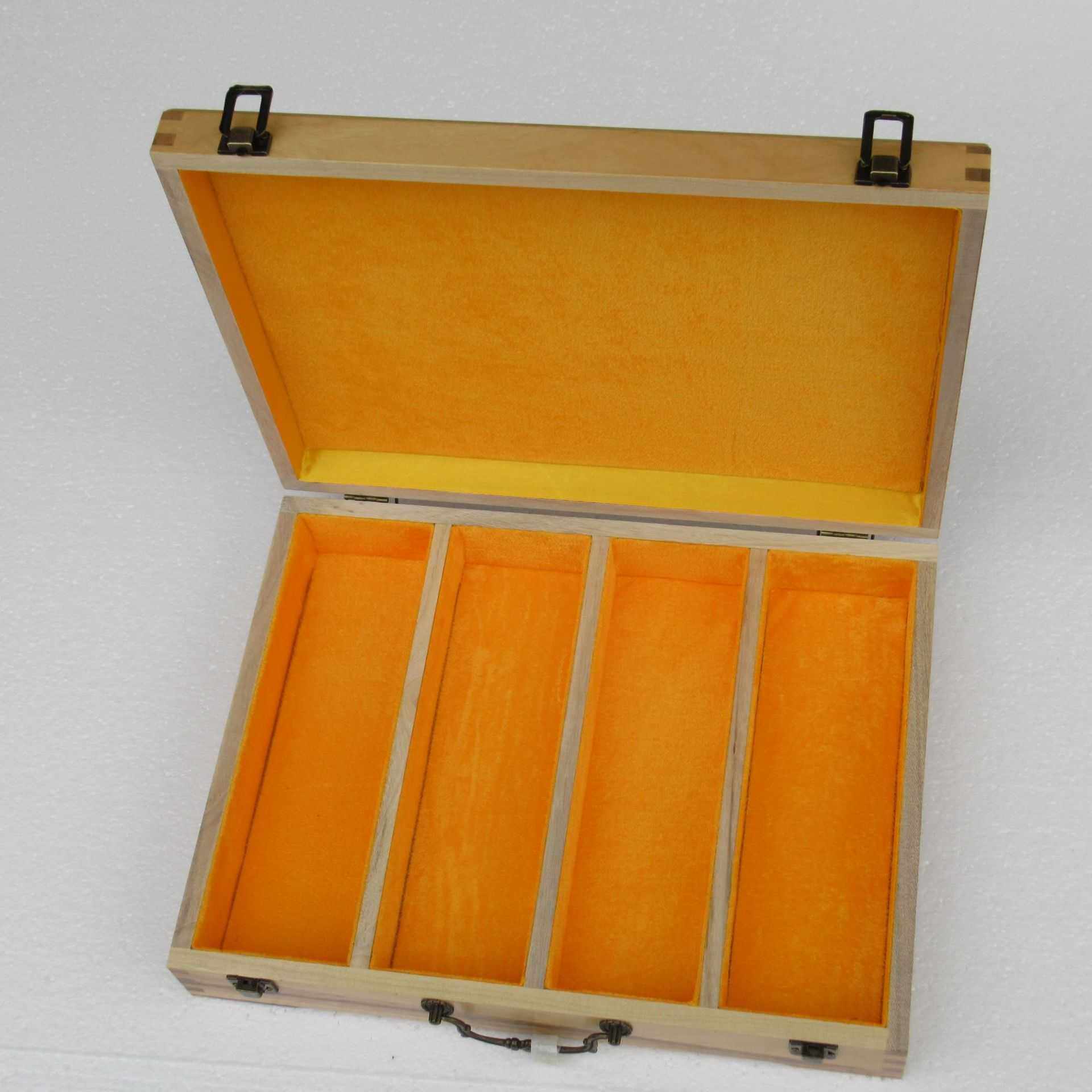 香樟木盒婚书盒剪刀收纳盒木质收纳筒长方形卷轴字画樟木箱 笔桶