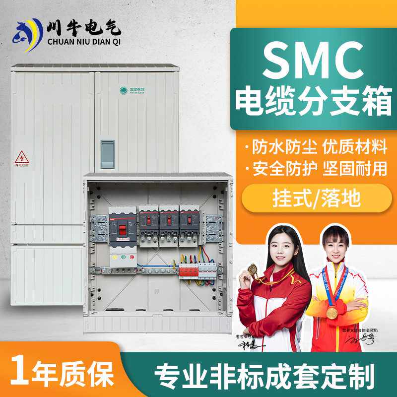 SMC玻璃钢电缆分支箱转接箱成套配电箱布线箱铜排开关分支箱T接箱