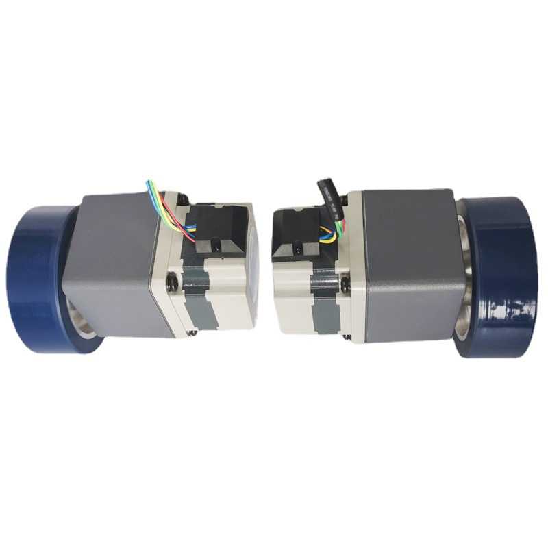 格瓦直流无刷减速电机差速轮 130轮径PU包胶 小型AMR机器人驱动