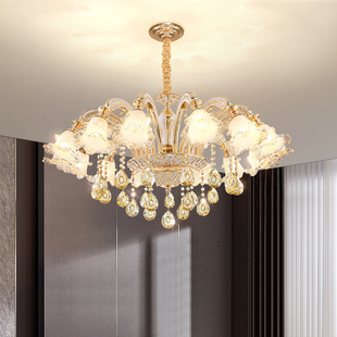 现代简约轻奢豪华大气水晶8020 主灯具 欧式 吊灯a客厅灯2023年新款