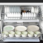 850 厨房拉篮304不锈钢650 800 750 900柜体碗碟篮橱柜拉蓝 700