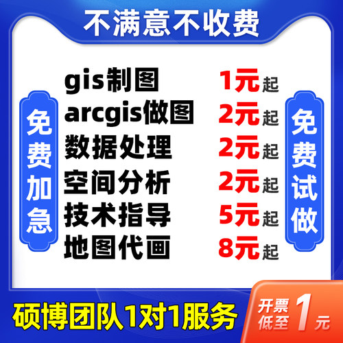 arcgis画图代画做图数据处理空间分析代做gis地图出图技术指导pro