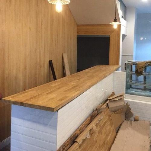 白橡木实木吧台板 白蜡木老榆木酒吧板 收银台实木桌面板飘窗台面