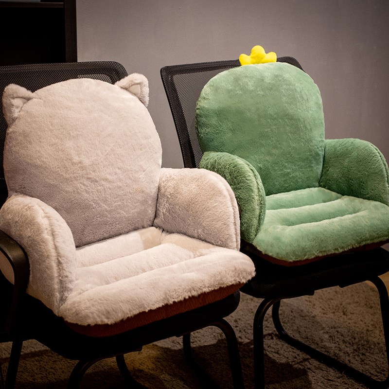 办公室久坐护腰靠垫坐靠一体垫子孕妇靠背垫椅子S靠枕工位坐垫神