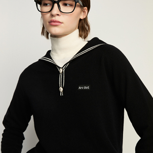 ARC DOT海军领羊毛针织衫