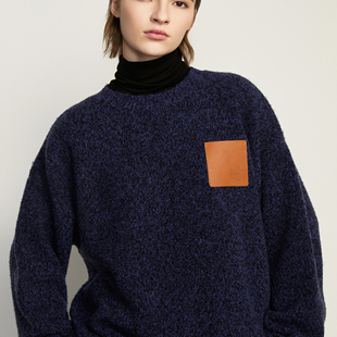 圆领套头花纱针织衫 ARC DOT宽松时尚