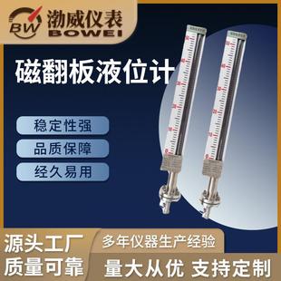 磁翻板液位计带远传4 20mA水位油位计304不锈钢材质侧装 顶装