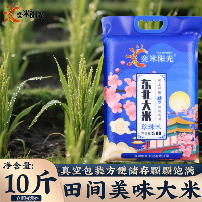 东北大米10斤珍珠米2.5kg真空包装2025年新米1斤米砖圆粒米新日期
