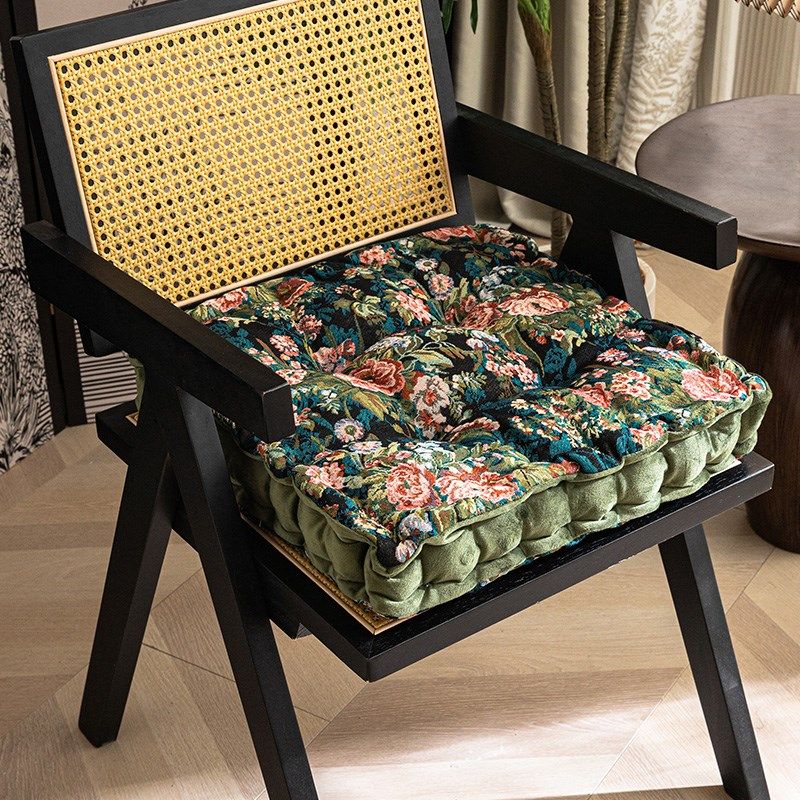 美式四季通用加厚椅垫凳餐桌电脑椅子坐垫防滑布艺垫蒲团汽车坐垫,居家布艺,椅垫,淘宝优惠券,粉丝福利购,淘宝优惠卷