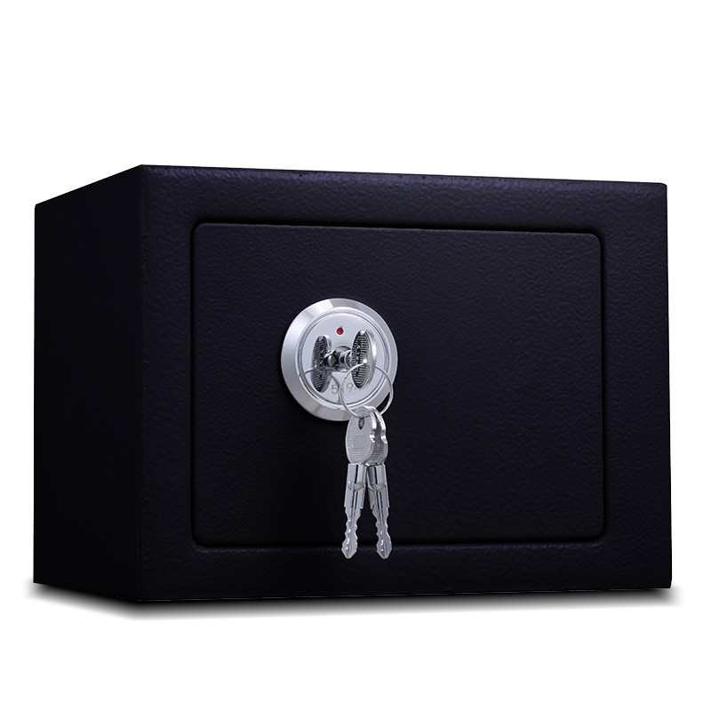 小型防火箱老人收纳盒带钥匙w锁家用储物箱私房钱保险箱迷你保险